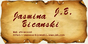 Jasmina Bičanski vizit kartica